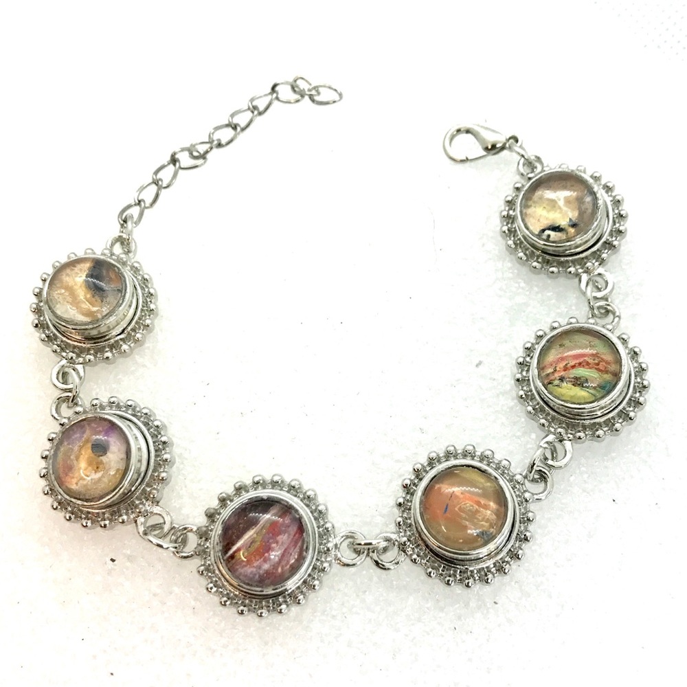 Mini snap bracelet with 6 Handmade 12mm snaps SB12
